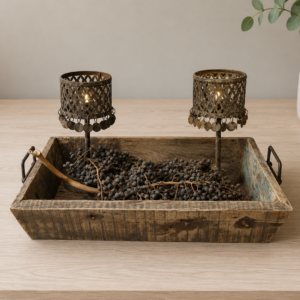 Dienblad Rechthoek oud hout